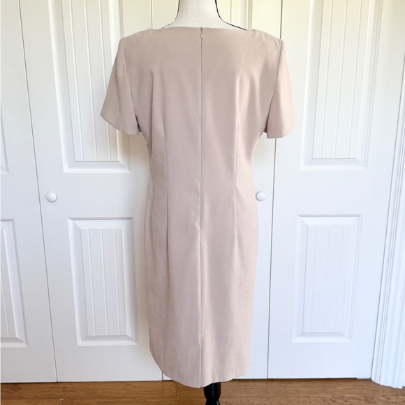 Jessica Howard Beige Beaded Neck Sheath Dress Wedding Guest Party Cocktail 12 - Picture 6 of 15